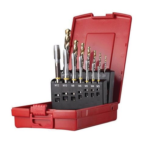 Juego de machos de roscar para máquina No 303 BN L114 M3-M12 14 piezas HSS-E PM Ku.-Kass.DORMER