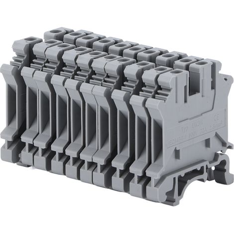 Lot de 100 Borniers de Rail DIN à Vis, Cuivre, 800V 32A, Type UK‑3N, Connexion Combinée (1/5)