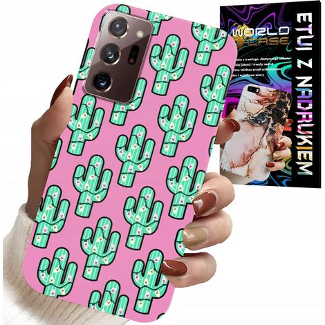 Custodia per Samsung Note 20 Ultra - cactus, cactus su sfondo rosa + lamina (1/5)