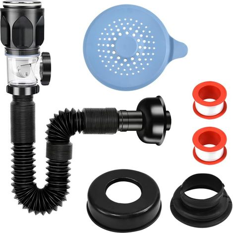 Kit de Vidange de Lavabo, Kit Siphon pour Lavabo avec Siphon (1/5)