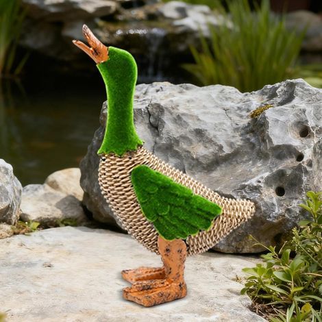 Statue Resin Collectible Tabletop Ornaments Duck Statue for (1/4)