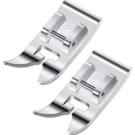 Juego de 2 prensatelas universales para máquina de coser: prensatelas recto y prensatelas para zigzag. Accesorios multifuncionales compatibles con todas las máquinas de coser de caña baja (Singer, Bro (1/4)