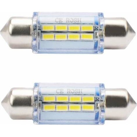 – Ampoule navette LED 12V 5W – Longueur 36mm – 8 SMD – Température de couleur 6000K – Durée de vie jusqu'à 10 000 heures