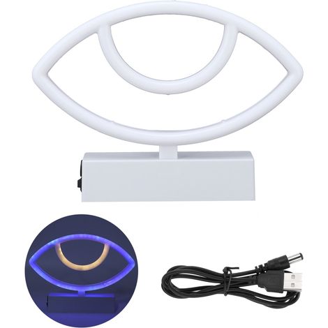 Veilleuses néon avec socle, style lunettes, lumière LED néon pour chambre, bar, décoration murale