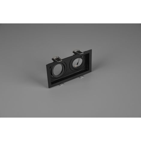 Spot Encastrable Rectangulaire Kenai 2xGU10 Noir L17 cm Trio Lighting (1/4)
