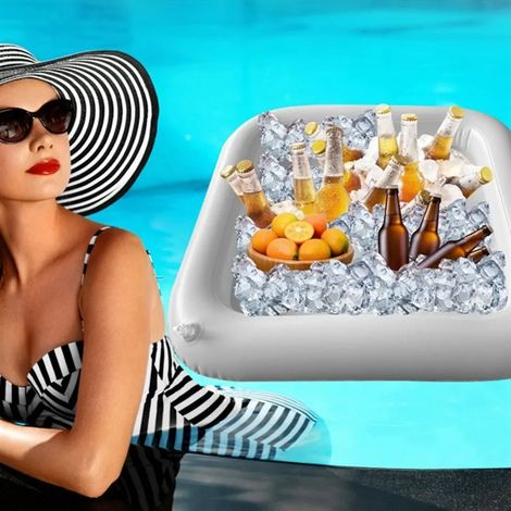 Glacière gonflable 60 x 60 cm, glacière gonflable pour bières, pour décorations de fête sur le thème de la plage (1/5)
