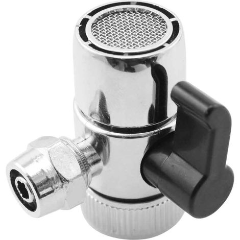 Adaptateur Robinet Deux Voies - Filtre Eau Évier - Raccord 6.5 mm - Commutation Manuelle - Étanche - 1 Pièce (1/5)
