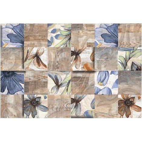 24 adesivi murali retrò a forma di fiore per un arredamento elegante (10x10 cm) (1/4)