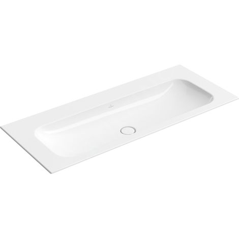 Meuble vasque rectangulaire VB Finion 1200 x 500 mm sans bonde. Blanc Alpin CeramicPlus (1/5)
