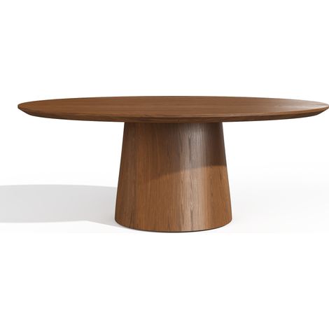 Table à manger en bois contreplaqué noyer clair BOSCA (1/5)