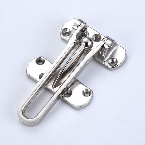 Loquet de Porte pour sécurité de la maison, barre oscillante, verrous de porte d'entrée secondaire pour maison, hôtel, appartement (Argenté) (1/5)