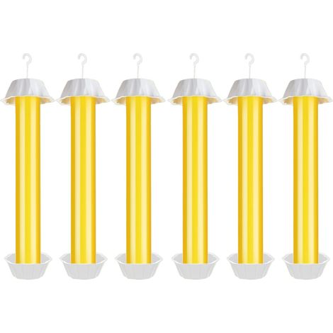 Lot de 6 Grands pièges à Mouches pour l'intérieur et l'extérieur - avec Bandes adhésives - Défense Contre Les moustiques et Les Fruits - À Poser et à Suspendre (1/5)
