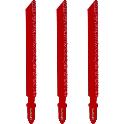 Lame Scie Sauteuse Diamantée - 3 pièces 100mm Disque de Coupe avec Tige en T pour Fibre Verre Marbre Plastique Bois Grain 46 (1/5)