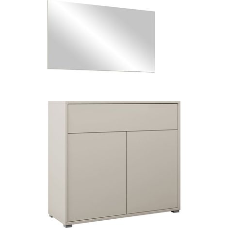 Conjunto para recibidor Comfivo Tutela VI, Cachemira, 0x0x0cm, Espejo, Aglomerado laminado, Colocada