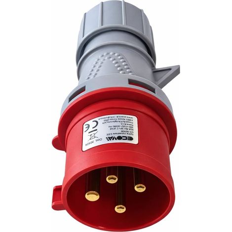 ecova spina industriale trifase 380–415v 3p+t ip44 robusta e conforme cee ampere 32 ampere - confezione 1 (1/5)