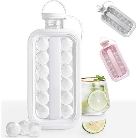 Ortviai Moule à glaçons pour bouteille de hockey sur glace, bouteille à glaçons, bouteille à boissons glacées, machine à glaçons pour camping-car, machine à glaçons extérieure (blanche)
