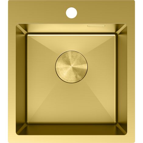 Mexen Solix Edelstahlspüle 1-Becken 400 x 450 mm, gold - 6401401000-55 (1/5)