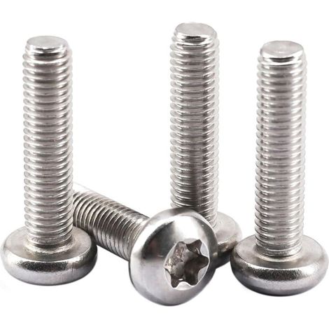 Viti per macchine Torx M2×4 mm – Confezione da 200 viti a testa tonda in acciaio inox 304, filettatura completa
