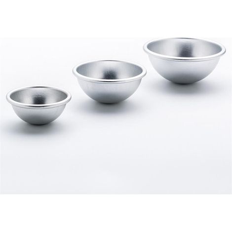 SetRound – moules à bombe de bain en alliage d&39aluminium, outil de bricolage, boule de sel, artisanat fait maison, sphère en demi-cercle en métal, 6 pièces (1/5)