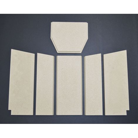Habillage de foyer pour poêles à cheminée Evolution de GKT - vermiculite - 6 pièces