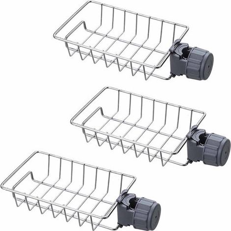 Duschablagen – 3-teiliges Set – Edelstahl – Wandmontage – Geeignet für Küche, WC, Badezimmer und Wohnbereich – Ausführung B (1/5)