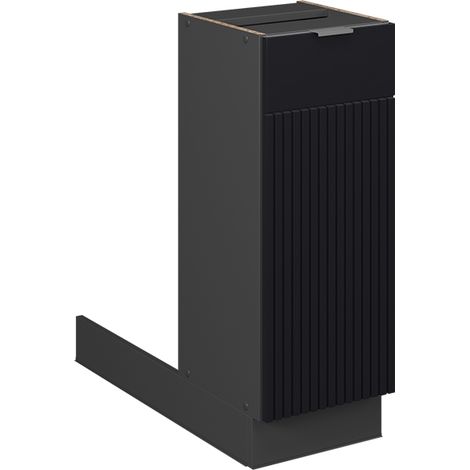Îlot de cuisine Fame-Line, Noir rayé, 30 cm sans plan de travail, Vicco