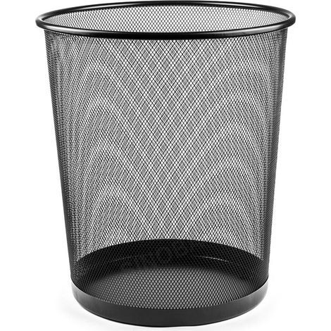 Draht-Abfalleimer, 34 cm hoch, 18 Liter Fassungsvermögen, schwarz (1/5)