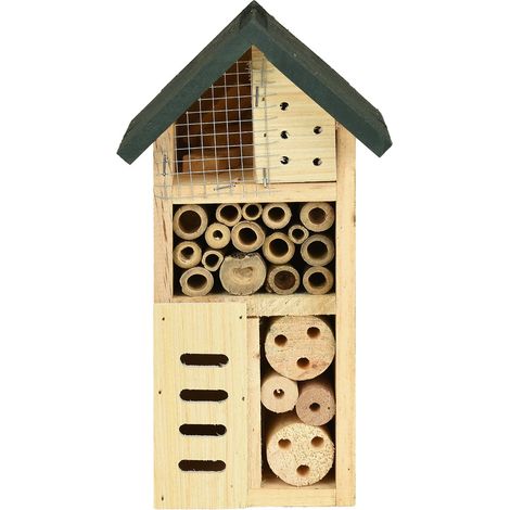 Wooden Insect Bee House Bug Hotel Shelter Natural Woodside Mix Large (1/5)