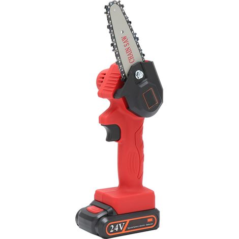 Scie électrique mini FYD-001, tronçonneuse de jardin manuelle, coupe-branches sans effort, rouge, prise UE 110-240V, outil de taille compact (1/5)