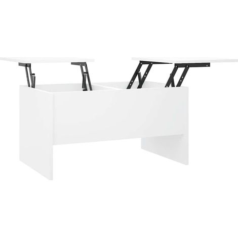 Maison Exclusive - Mesa de centro madera de ingeniería blanco 80x