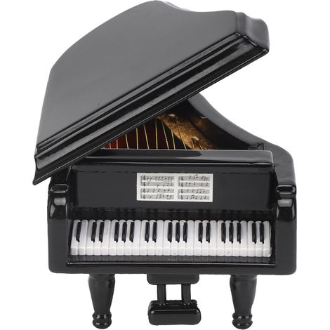 Piano miniature en bois de tilleul, modèle d'instrument de musique décoratif, cadeau ornemental pour collectionneur (1/4)