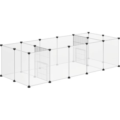 PawHut Pet Playpen, 18 Panels DIY Small Animal Cage, for Guinea Pigs, Hegehogs (1/5)