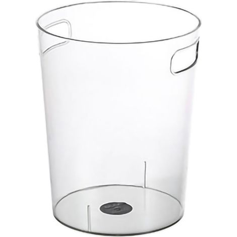 Seau à glace transparent PET résistant à la pression, grande poubelle de bureau pour cuisine, salon, chambre, récipient de stockage pour table.
