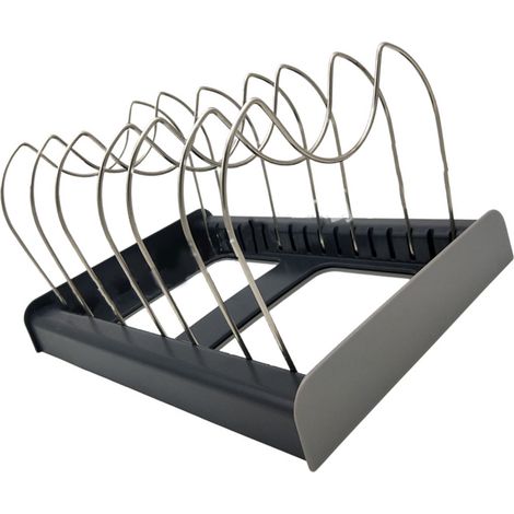 Topfdeckelhalter, ausziehbar, verstellbar, multifunktionaler Topfdeckelorganizer für die Küche (1/5)