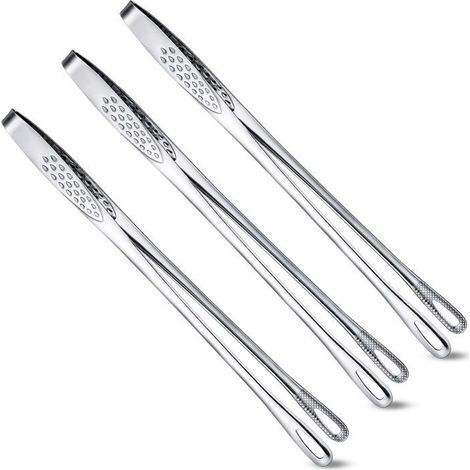 BelleRise – 3er-Set Küchenzangen (28 cm), koreanische Grillpinzette, Grillpinzette aus Edelstahl (1/5)
