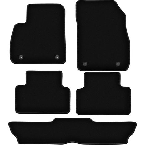 Tapis de sol en velours noir BASIC pour Opel Zafira C 7 places (2012-2019)