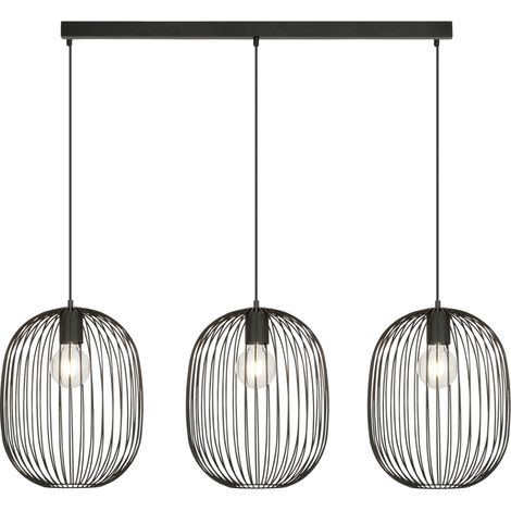 Lampadario a sospensione ONYX 3xE27 nero Emibig 120cm (1/5)