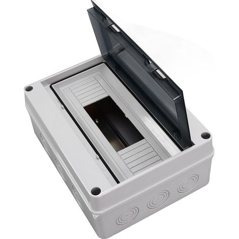 Boîte de dérivation étanche IP65 12 modules en plastique pour disjoncteur, coffret électrique de distribution (1/5)