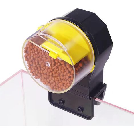 Distributeur automatique de nourriture pour poissons d'aquarium avec minuterie numérique 12h/24h. (1/3)