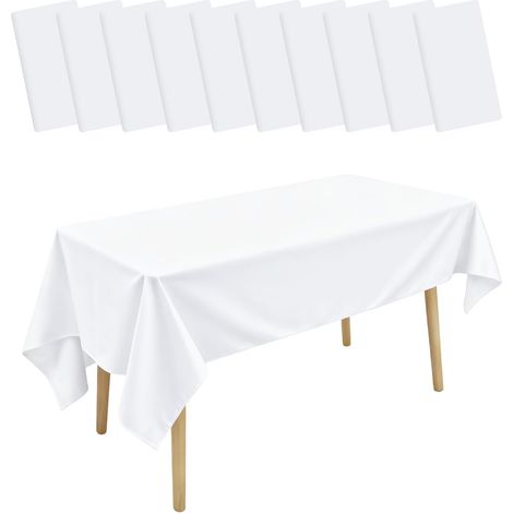 10Packs Nappes Blanche Jetables,Nappes Jetables, Rectangulaires137 X 183 cm (1/5)
