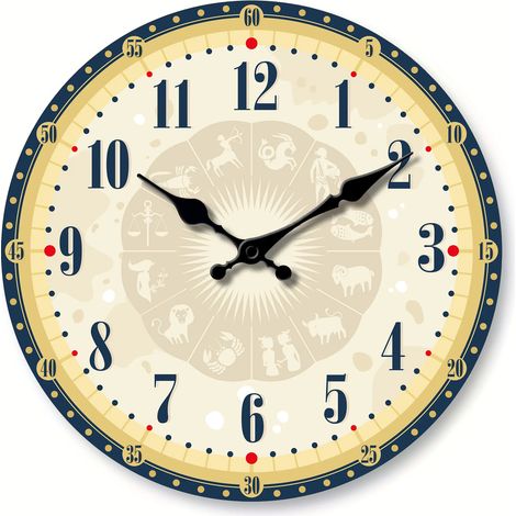 Horloge murale silencieuse astrologique (25 cm), ciel étoilé mystérieux, décoration intérieure, cadeau original (1/5)