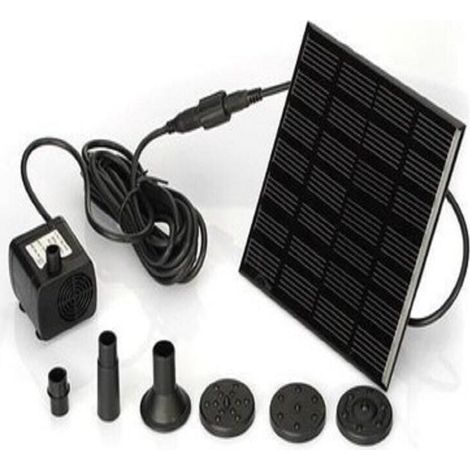7V 1,2W Solar-Springbrunnenpumpe, Solar-Wasserpumpe mit 6 Düsen, bürstenloser Tauchbrunnen-Satz, 1111 cm, 3 m Kabellänge
