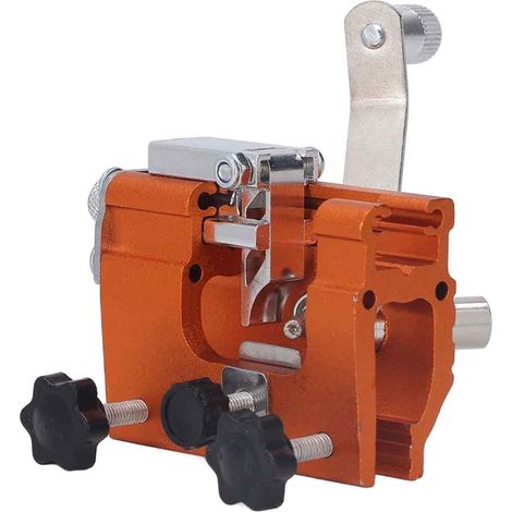 Gabarit d'affûtage portable à manivelle pour tronçonneuse, meuleuse de lames de tronçonneuse en acier inoxydable, kit d'affûtage de précision pour la réparation (1/5)