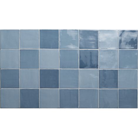Carrelage Effet Déco NEW ZELLIGE (AL) - Brillant - 13x13x0,90cm