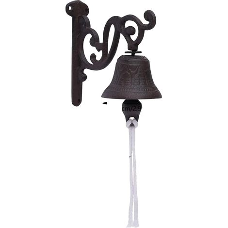 Campanello in ghisa, stile vintage, nero (1/2)