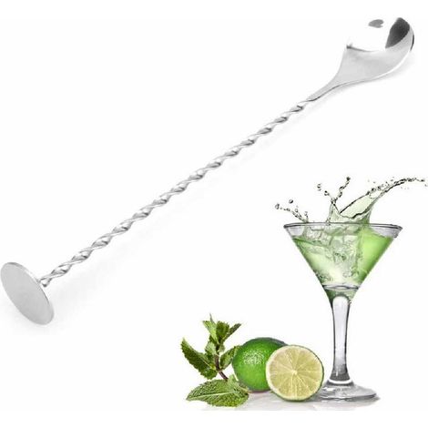 Cuillère À Cocktail - Acier Inoxydable 304 - Longueur 30 Cm - Pour Mojito Vin Café Smoothie - 1 Pièce (1/4)