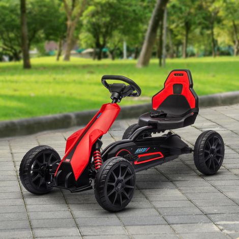 Go-Kart a pedales con marcha atrás y adelante, para niños de 3 a 8 años, rojo.