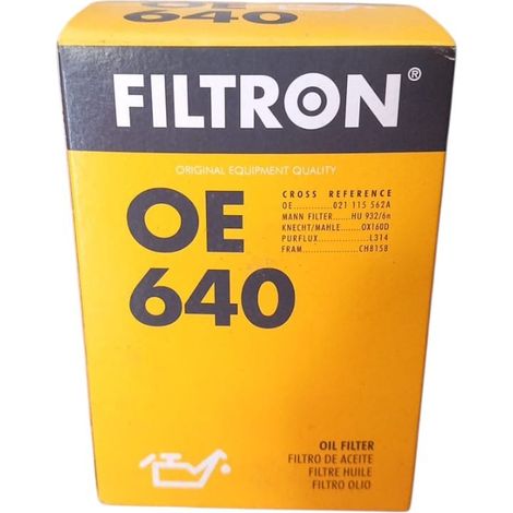 Filtro olio motore marca filtron codice filtro oe 640