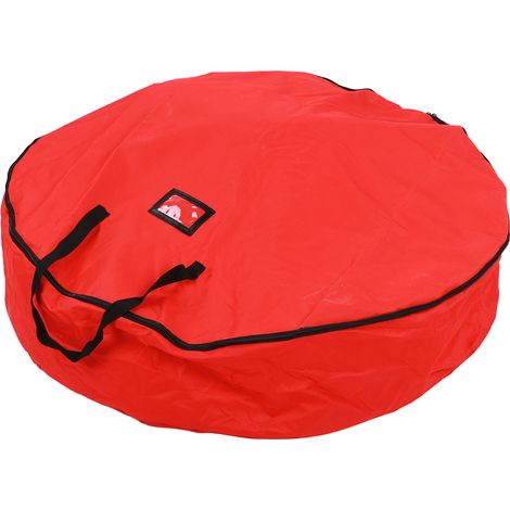 Sac de rangement rouge pour cadeaux de Noël, décorations, cloches, couronnes et guirlandes - Contenant étanche à la poussière (1/5)