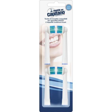 Set 4 Pezzi Testine Ricambio Spazzolino Elettrico Oral B Pasta del Capitano (1/2)